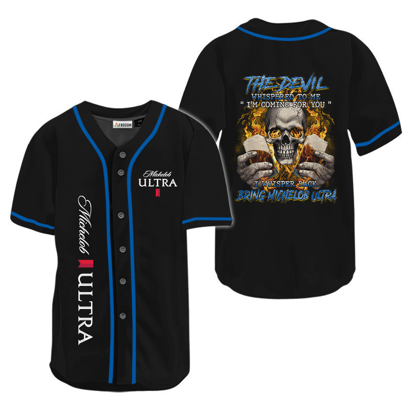 Buildercar - The Devil Whispered To Me Bring Michelob Ultra Baseball Jersey