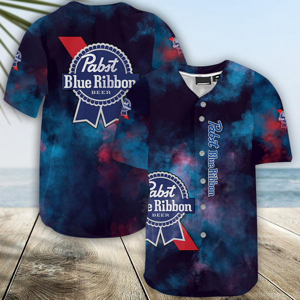 Buildercar - Unisex Galaxy Pabst Blue Ribbon Baseball Jersey