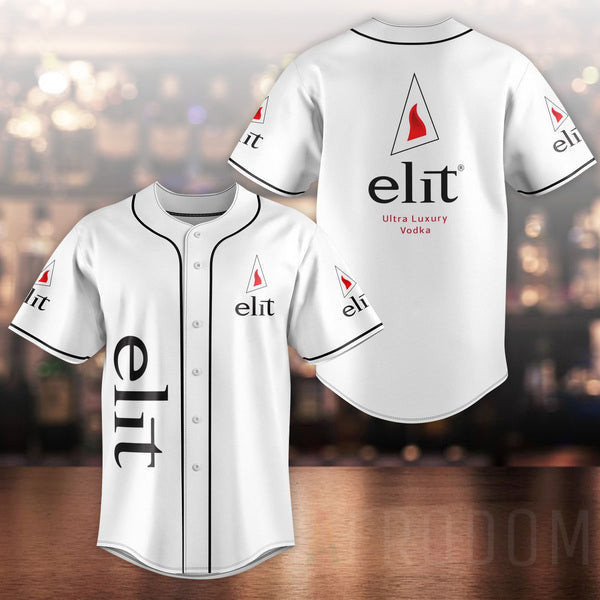 Buildercar - Unisex White Elit Vodka Baseball Jersey