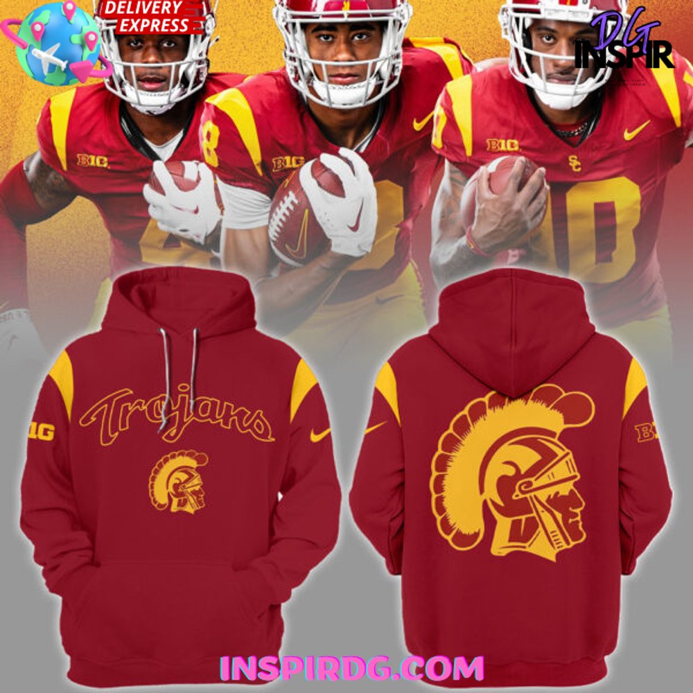 Buildercar - USC Trojans Big Ten 2025 Red Sweatshirt Hoodie