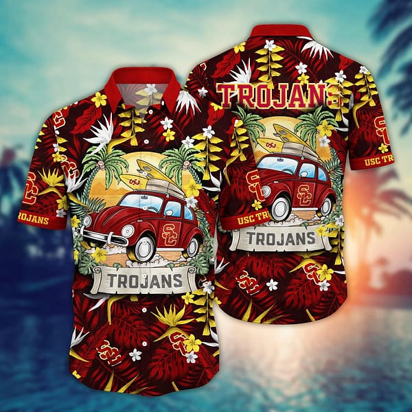 Buildercar - USC Trojans Summer Car Beach Hawaiian Shirt