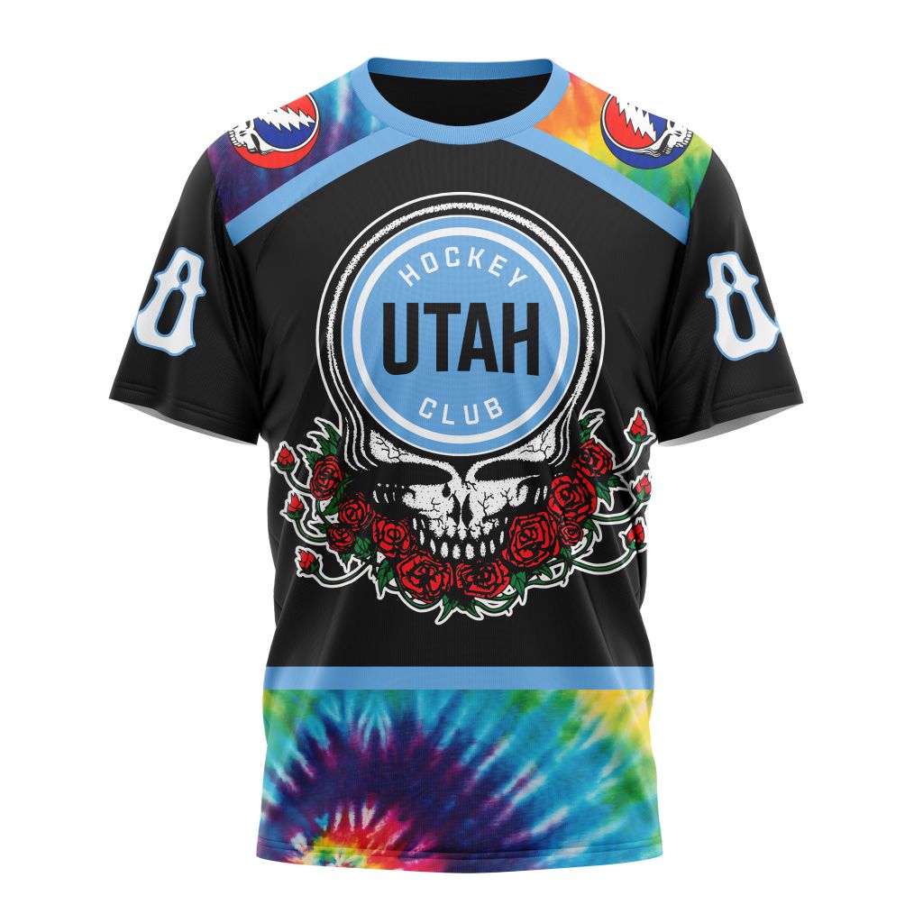 Buildercar - Utah Hockey Club Special Grateful Dead Design Personalized Name And Number T-Shirt
