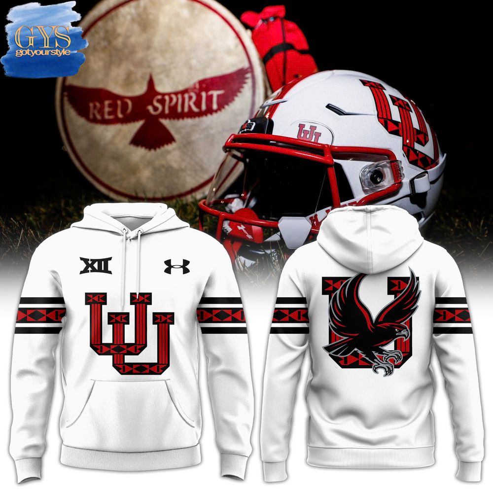 Buildercar - Utah Utes Big 12 NCAA White Hoodie