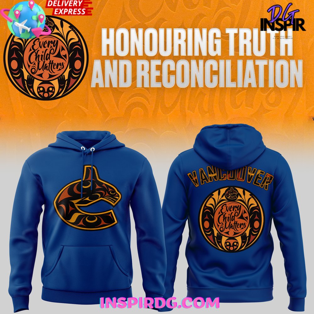 Buildercar - Vancouver Canucks Honouring Truth and Reconciliation Blue Sweatshirt Hoodie
