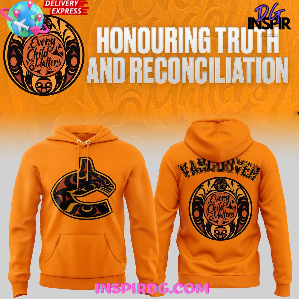 Buildercar - Vancouver Canucks Honouring Truth and Reconciliation Orange Sweatshirt Hoodie