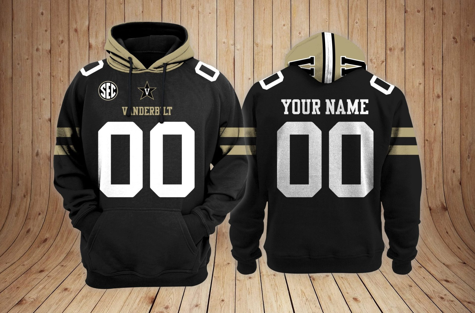 Buildercar - Vanderbilt Commodores NCAA Custom 3D Hoodie PT24441