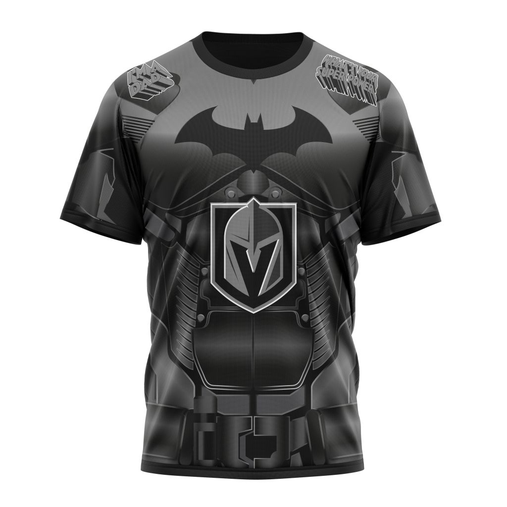 Buildercar - Vegas Golden Knights feat Batman Design For Father Day Personalized Name And Number T-Shirt