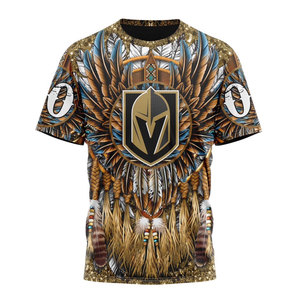 Buildercar - Vegas Golden Knights Special Native Costume Design Style 201 NHL T-shirt