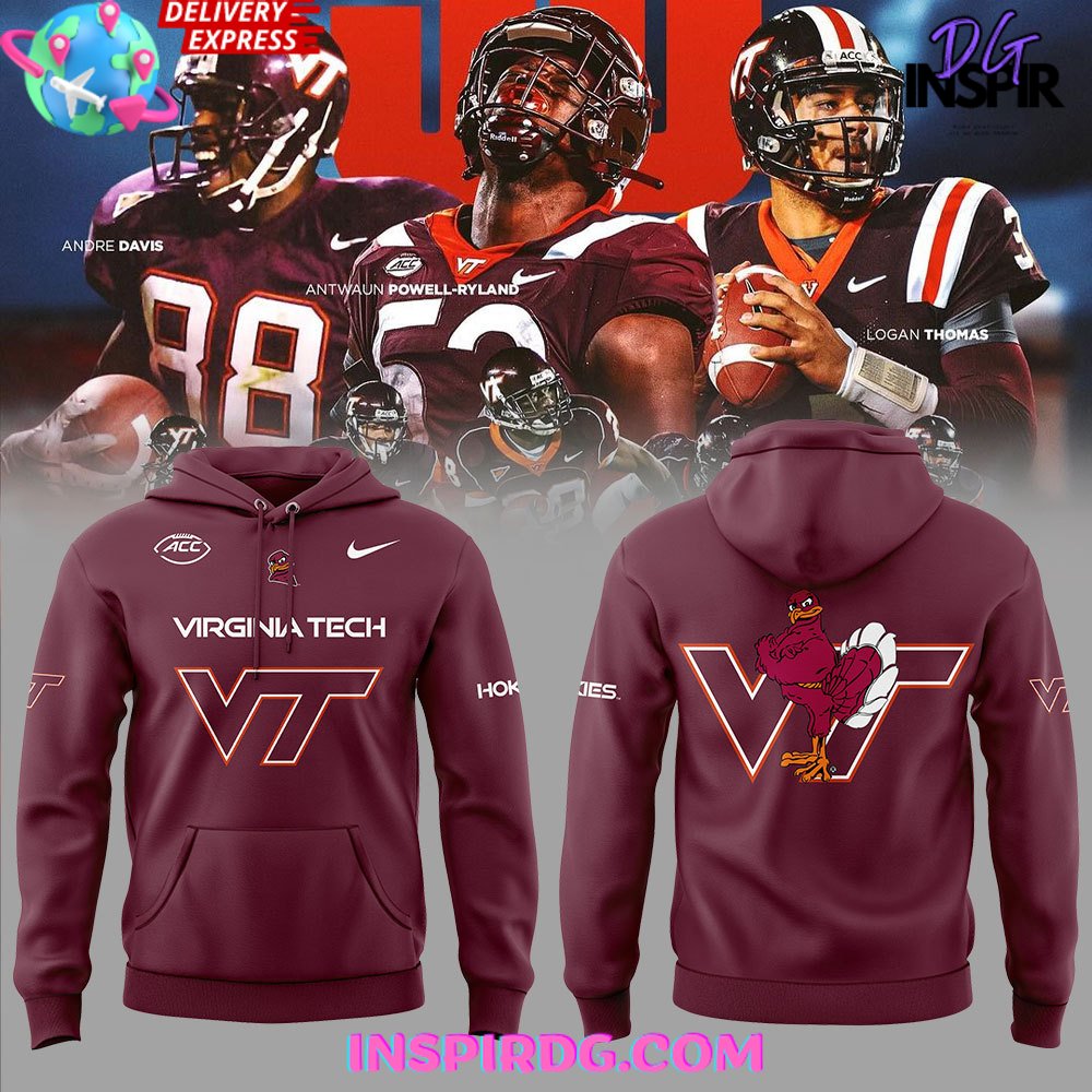Buildercar - Virginia Tech Hokies New Uniform 2025-25 Red Sweatshirt Hoodie