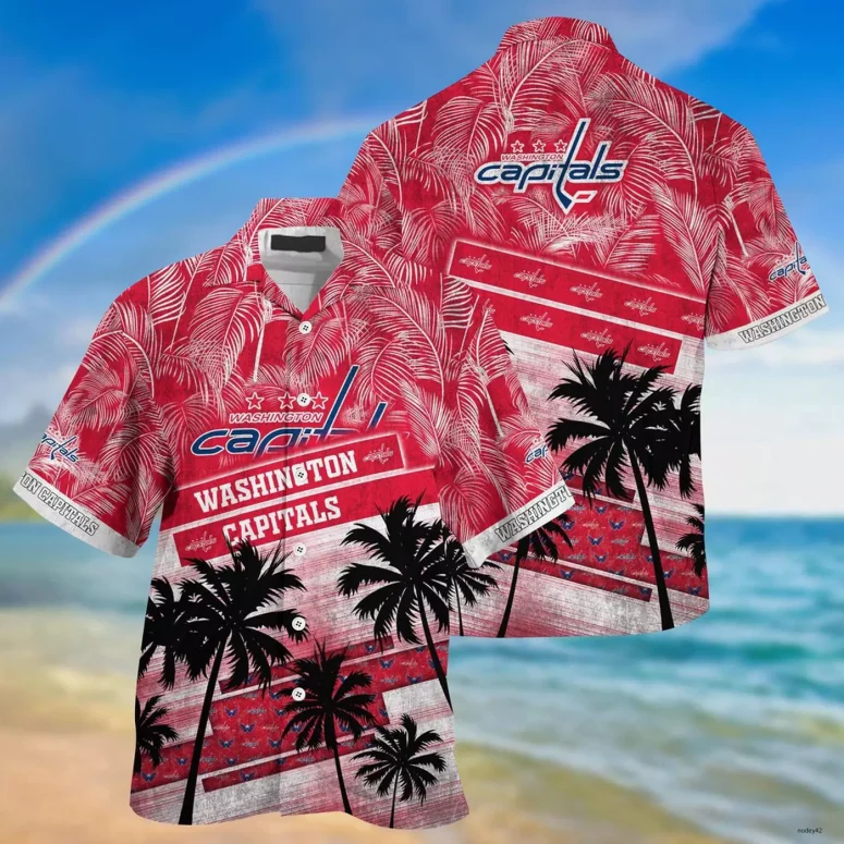 Buildercar - Washington Capitals Coastal Paradise Hawaiian Shirt