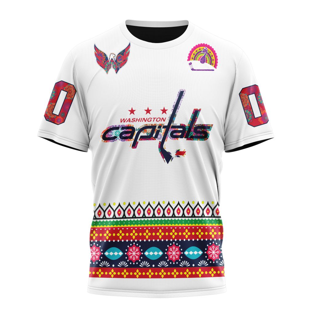 Buildercar - Washington Capitals Hockey For All Diwali Festival Personalized Name And Number T-Shirt