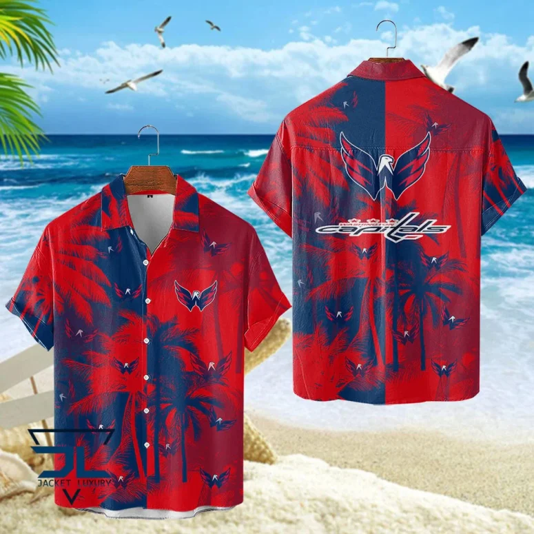 Buildercar - Washington Capitals Ocean Breeze Hawaiian Shirt