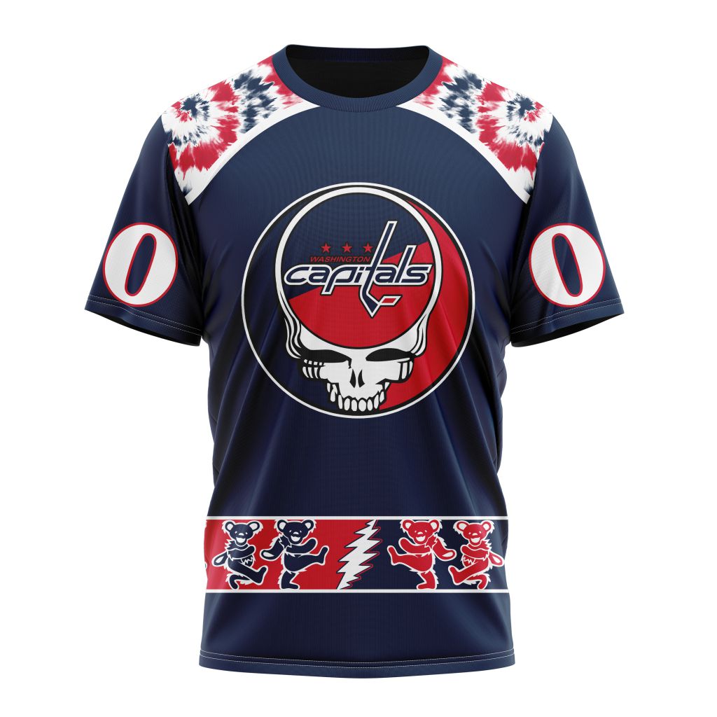 Buildercar - Washington Capitals Special Grateful Dead Design Personalized Name And Number T-Shirt
