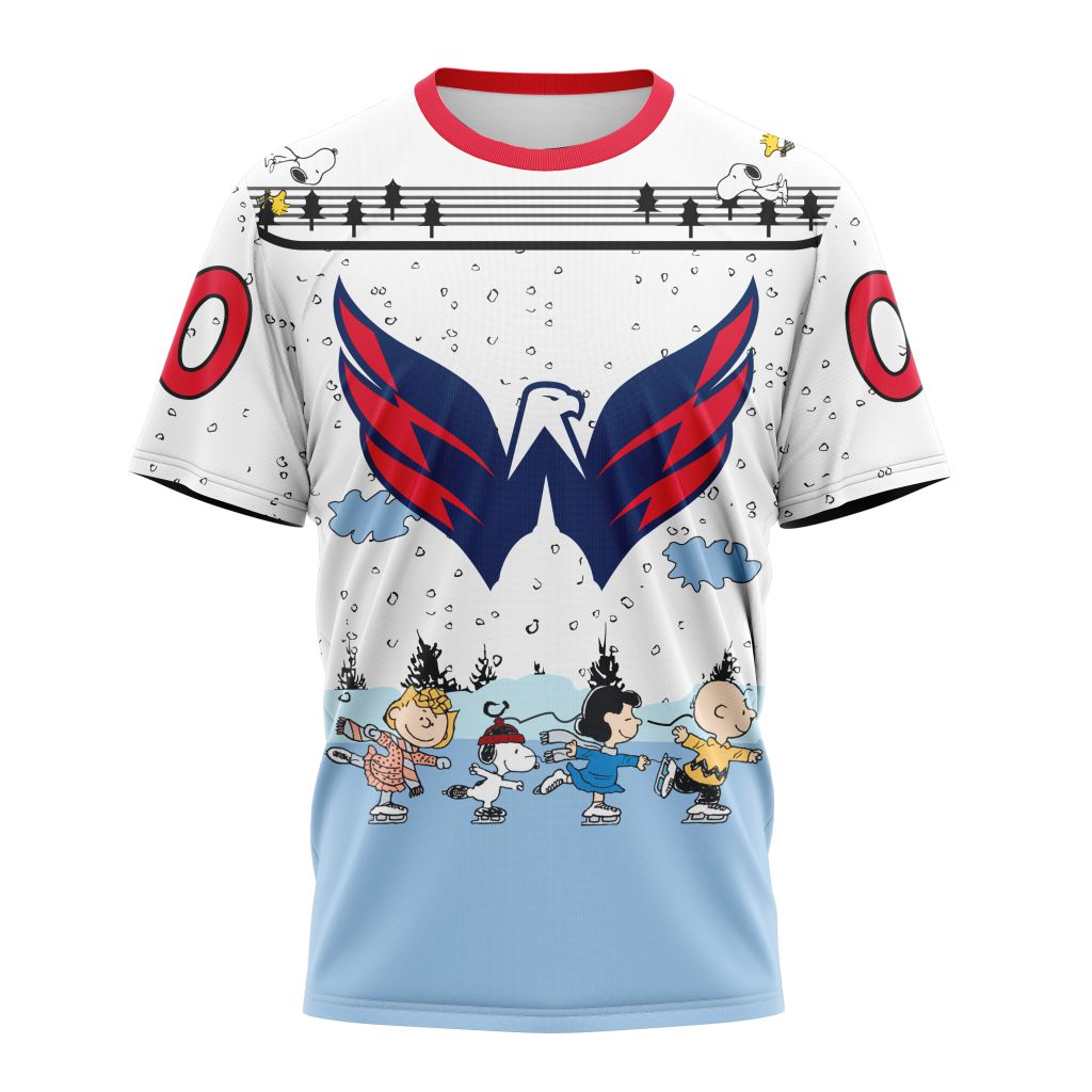 Buildercar - Washington Capitals Special Peanuts Ice Skating Design Style 401 NHL T-shirt