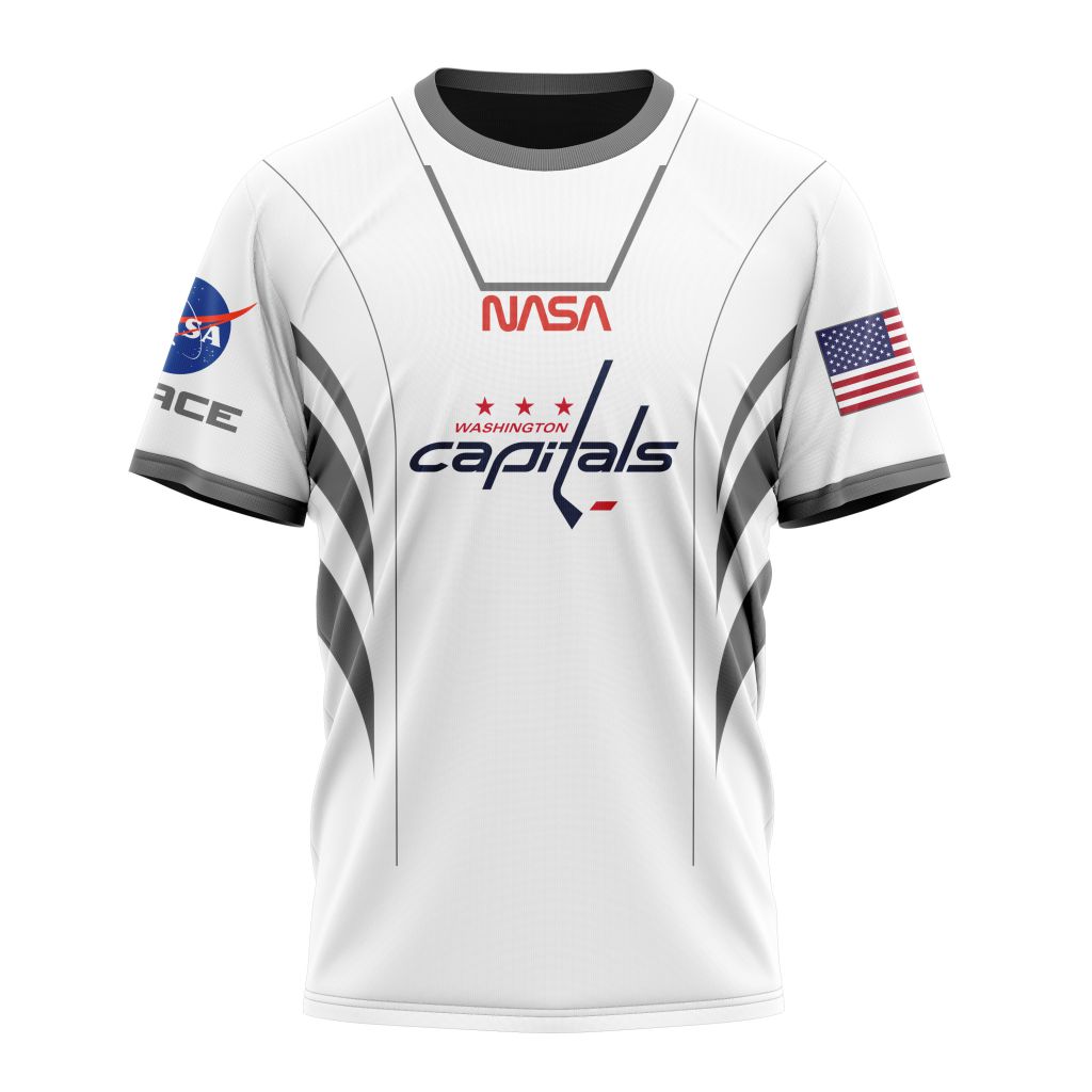 Buildercar - Washington Capitals Special Space Force NASA Astronaut Design Personalized Name And Number T-Shirt
