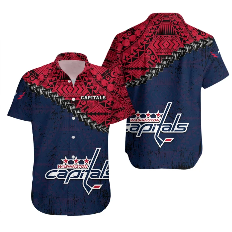 Buildercar - Washington Capitals Tribal Spirit Hawaiian Shirt
