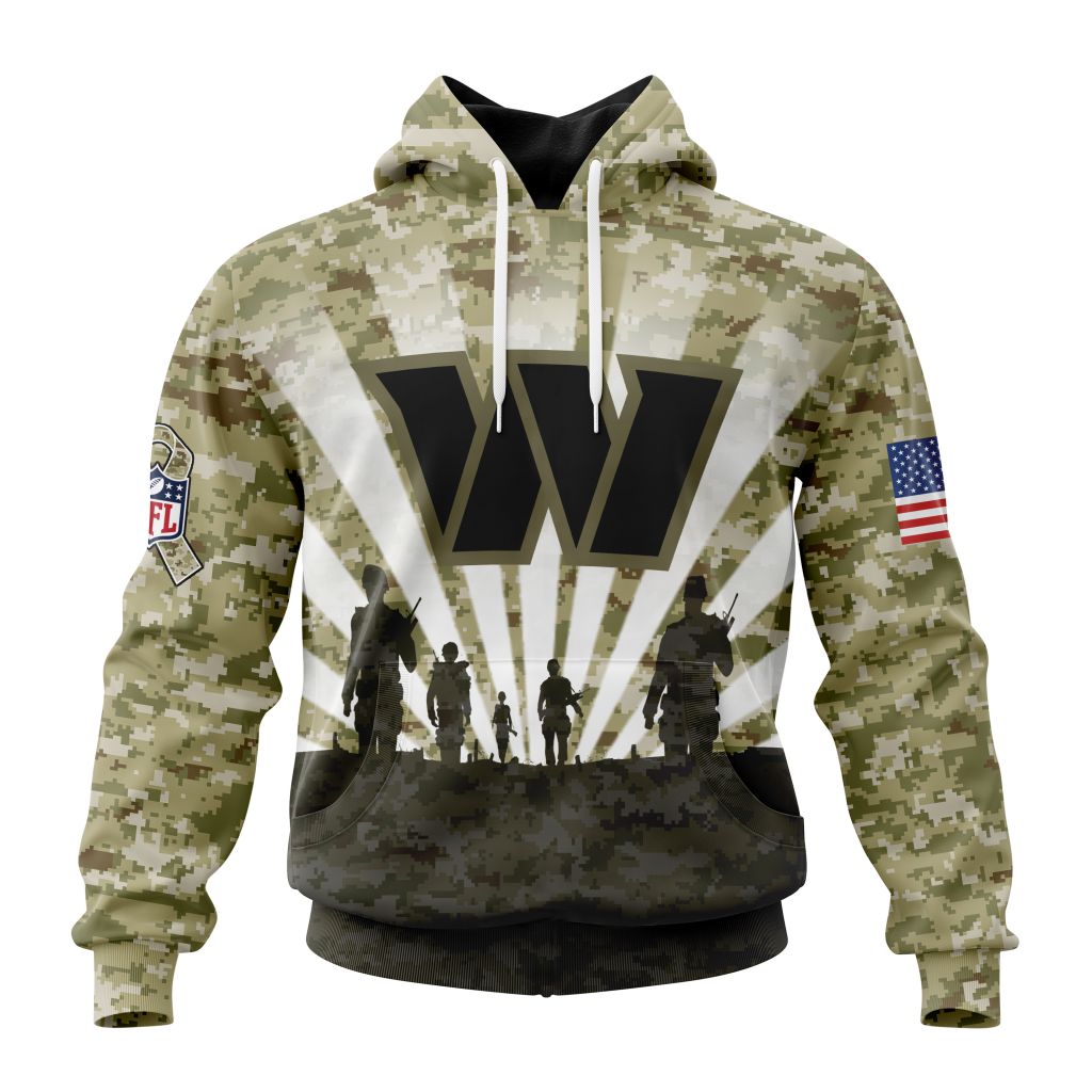 Buildercar - Washington Commanders Army Camo V5 NFL Football Team Hoodie