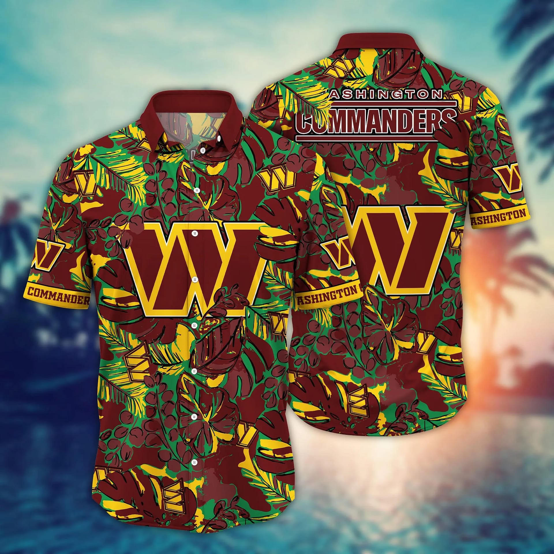 Buildercar - Washington Commanders Forest NFL Football Team Hawaiian Shirt