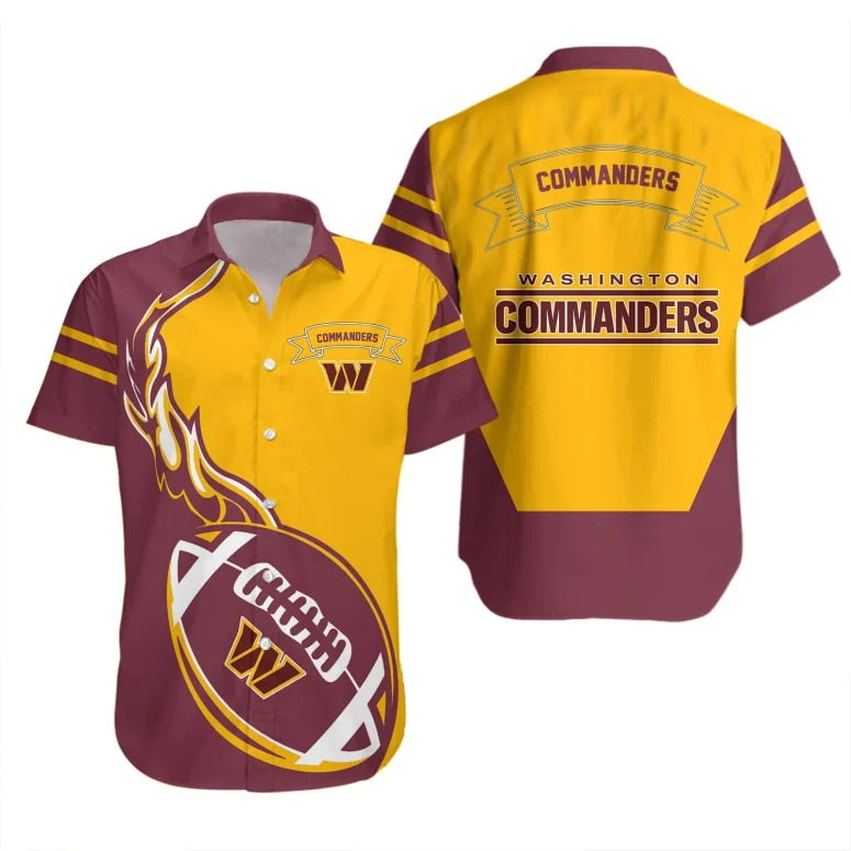 Buildercar - Washington Commanders Gridiron Blaze Hawaiian Shirt