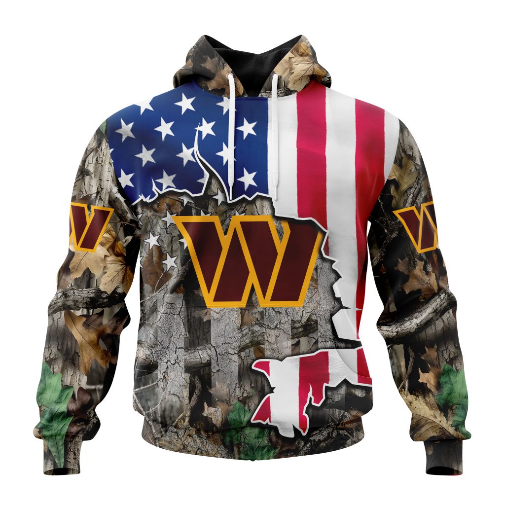 Buildercar - Washington Commanders Hunting Camo V2 NFL Football Team Hoodie