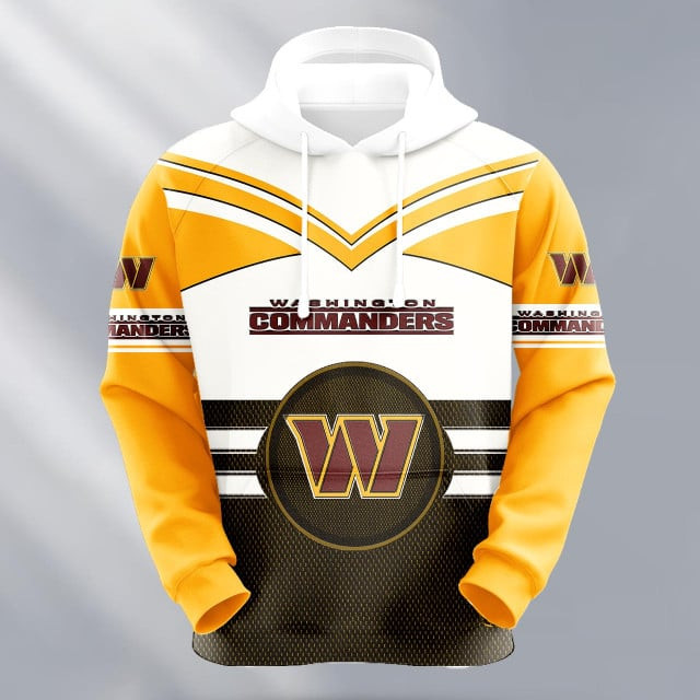 Buildercar - Washington Commanders Logo NFL 3D Hoodie Style 206