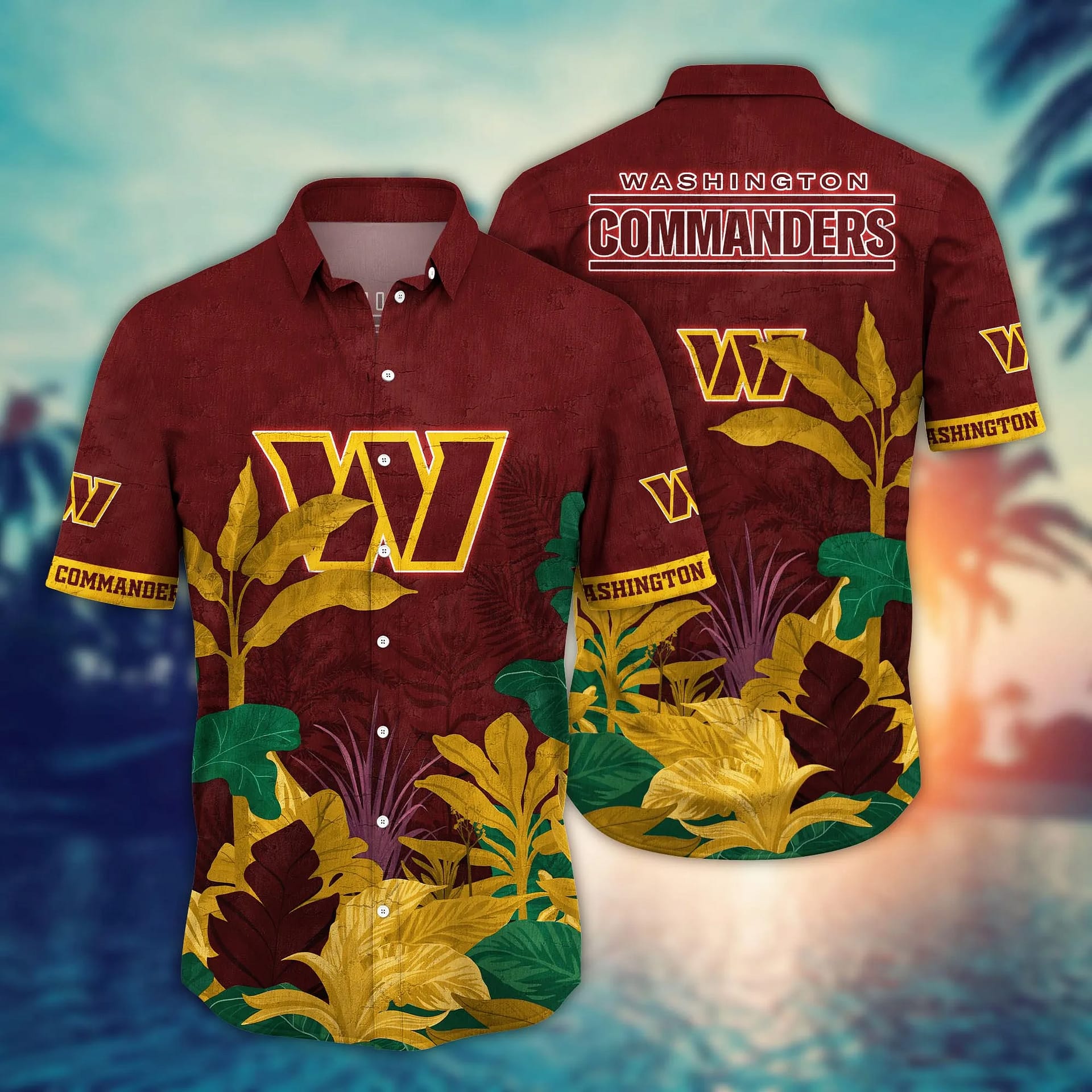 Buildercar - Washington Commanders Midsummer NFL Football Team Hawaiian Shirt