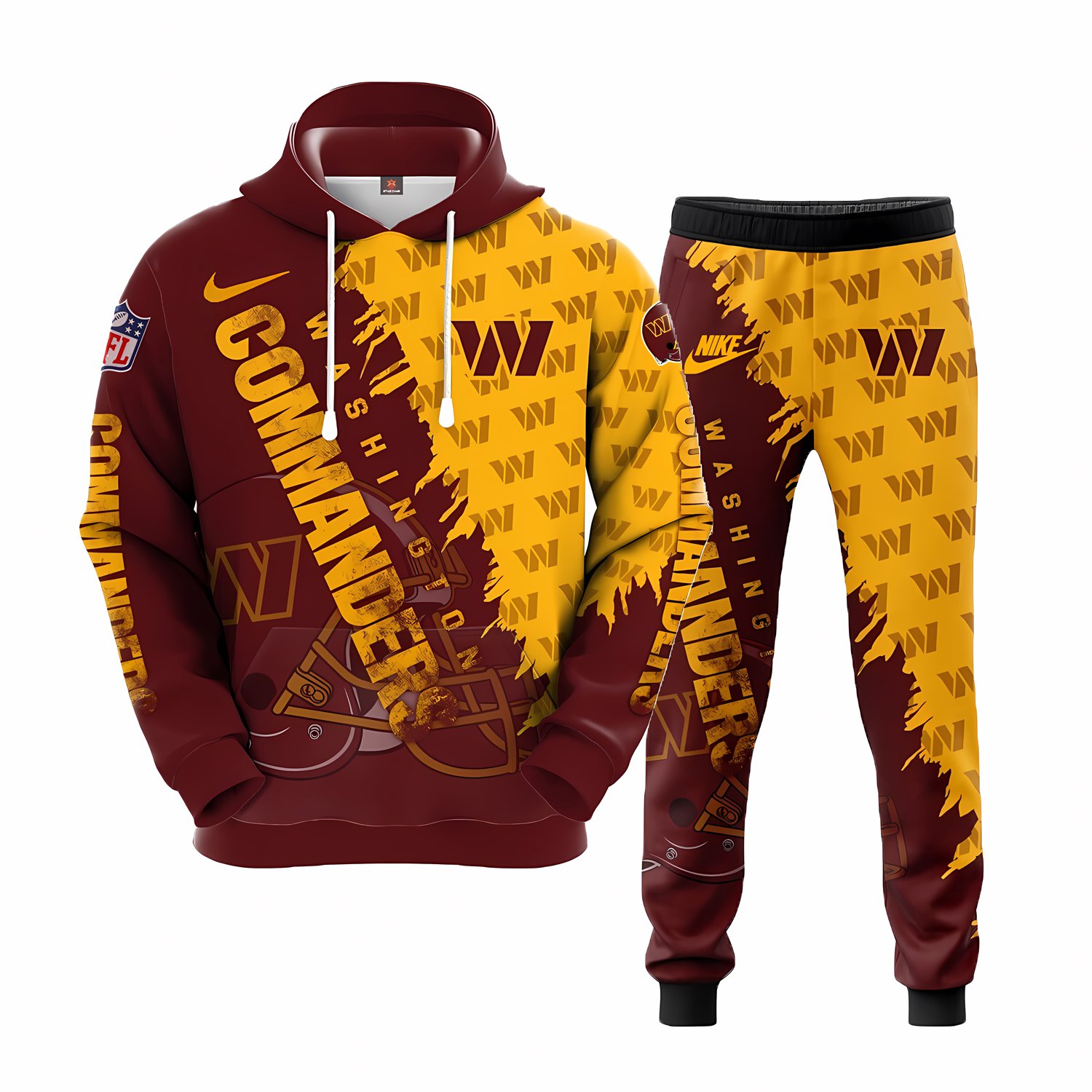 Buildercar - Washington Commanders NFL Team Sport Hoodie Tracksuit