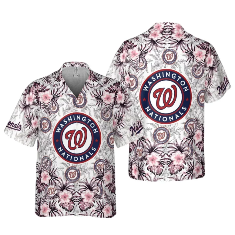 Buildercar - Washington Nationals Coastal Paradise Hawaiian Shirt