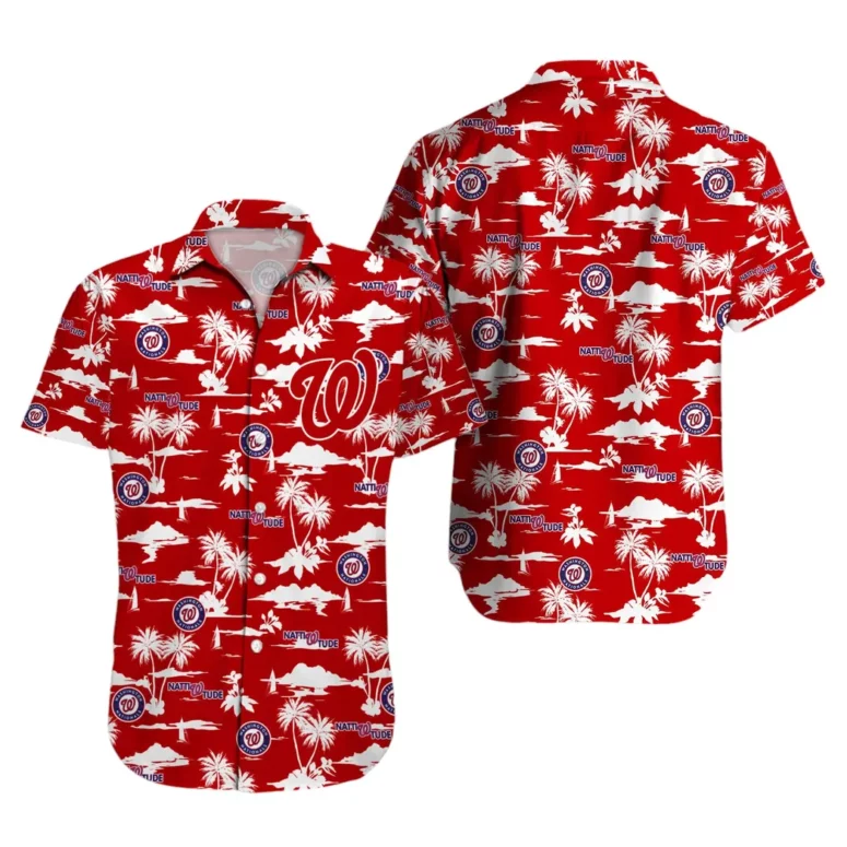 Buildercar - Washington Nationals DC Sunset Paradise Hawaiian Shirt