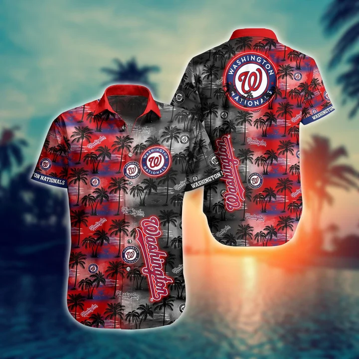 Buildercar - Washington Nationals Island Getaway Hawaiian Shirt