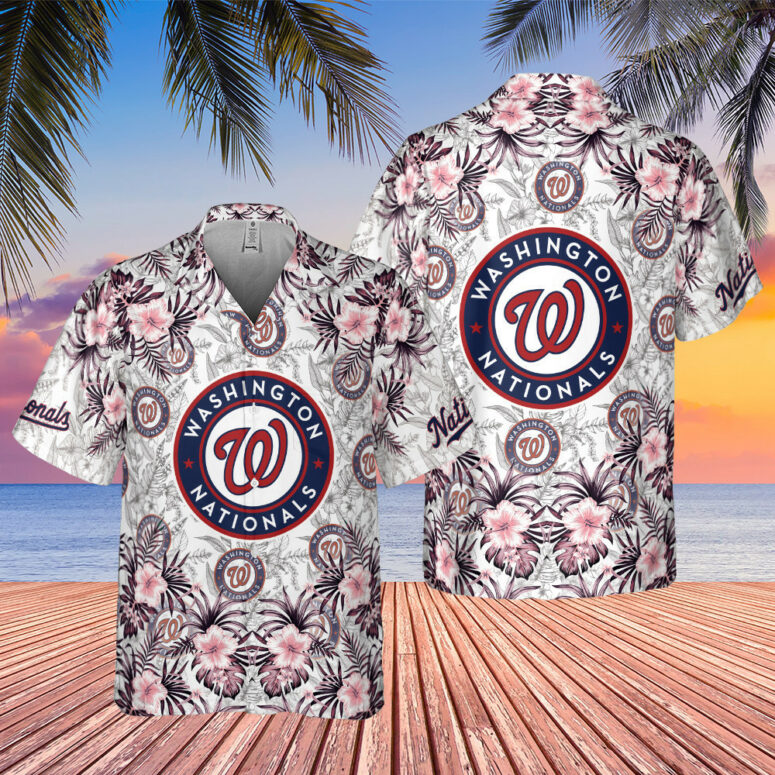 Buildercar - Washington Nationals Sunset Retreat Hawaiian Shirt