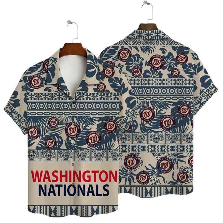 Buildercar - Washington Nationals Tropical Horizon Hawaiian Shirt