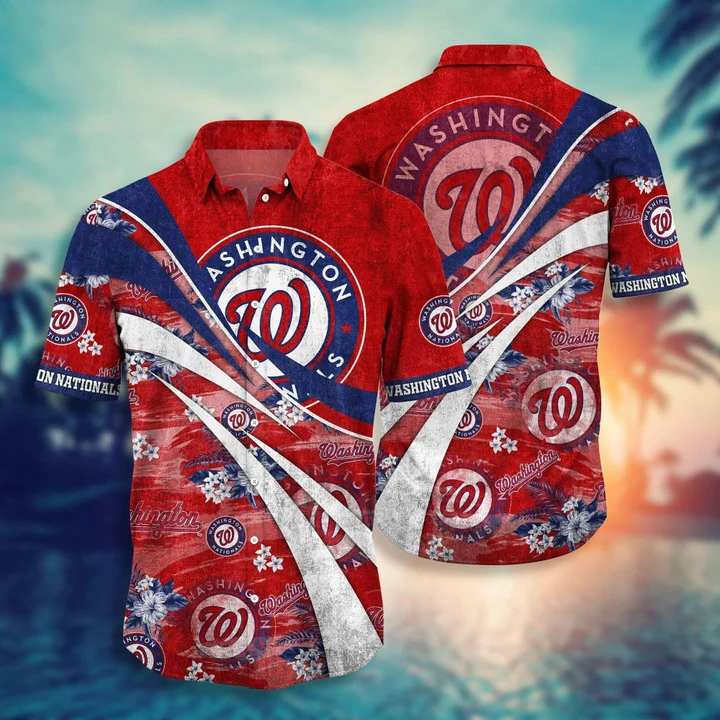 Buildercar - Washington Nationals Wave Breaker Hawaiian Shirt