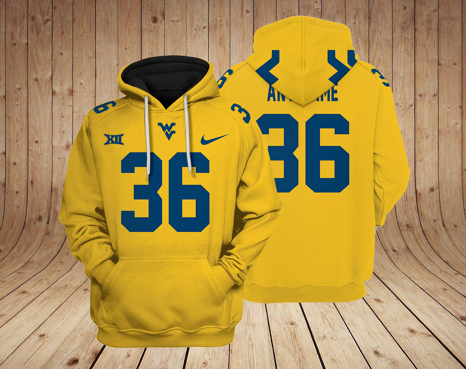 Buildercar - West Virginia Mountaineers NCAA Custom 3D Hoodie PT19120
