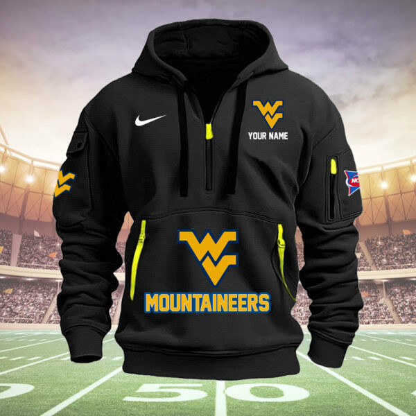 Buildercar - West Virginia Mountaineers Quarter Zip Hoodie Style 66