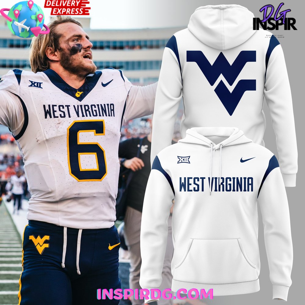 Buildercar - West Virginia Mountaineers White Classic 2025 Sweatshirt Hoodie