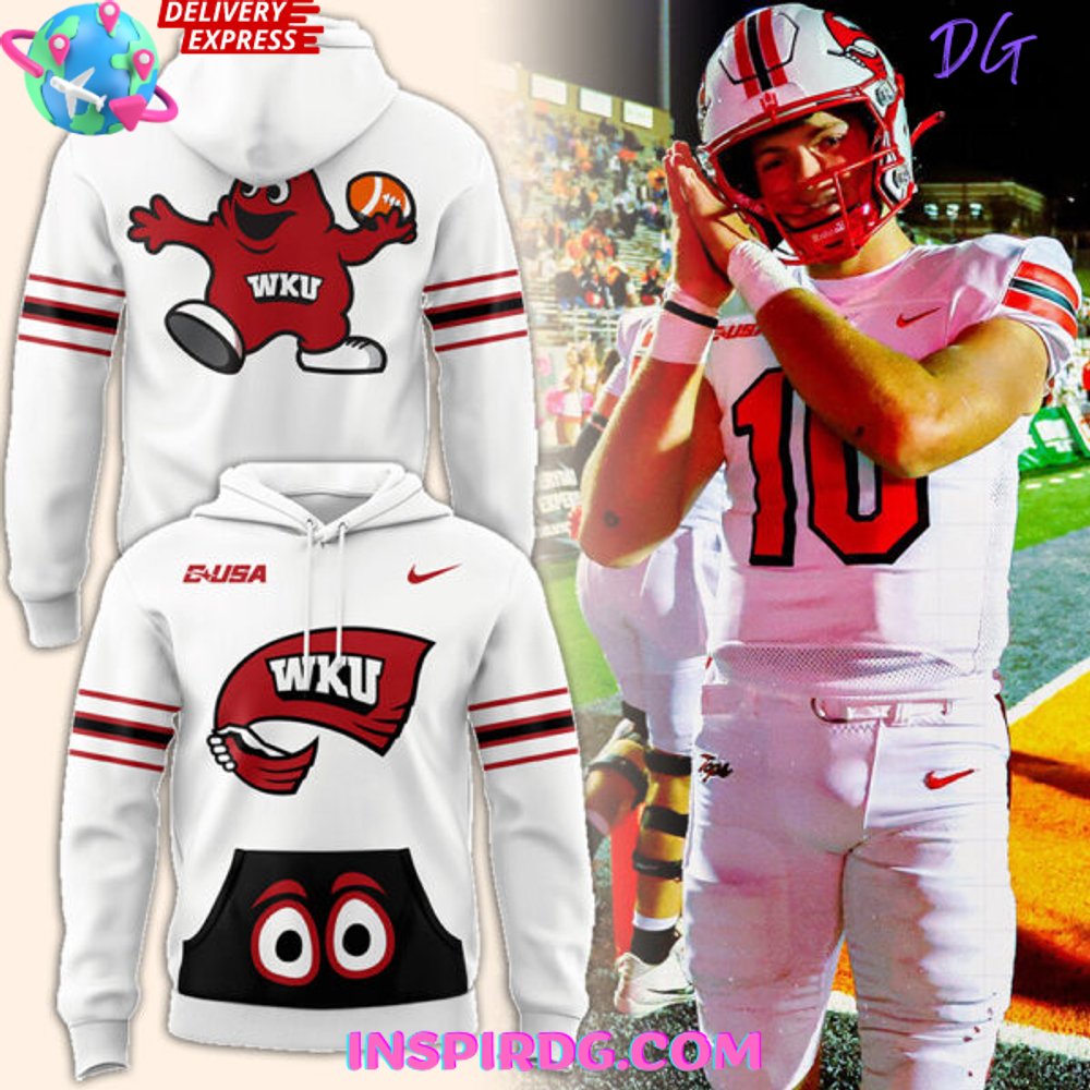 Buildercar - Western Kentucky Hilltoppers Big Red 2025 White Sweatshirt Hoodie