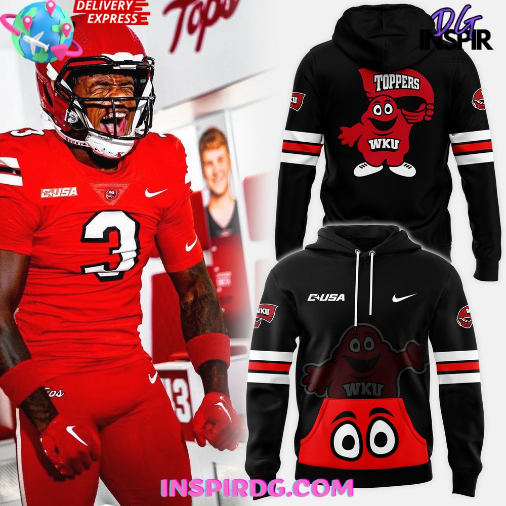 Buildercar - Western Kentucky Hilltoppers Football 2025 Black Sweatshirt Hoodie