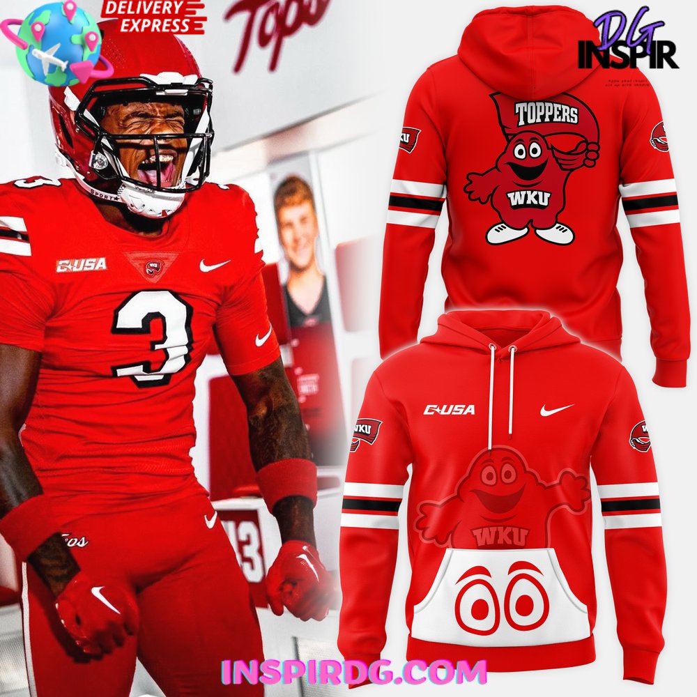 Buildercar - Western Kentucky Hilltoppers Football 2025 Red Sweatshirt Hoodie