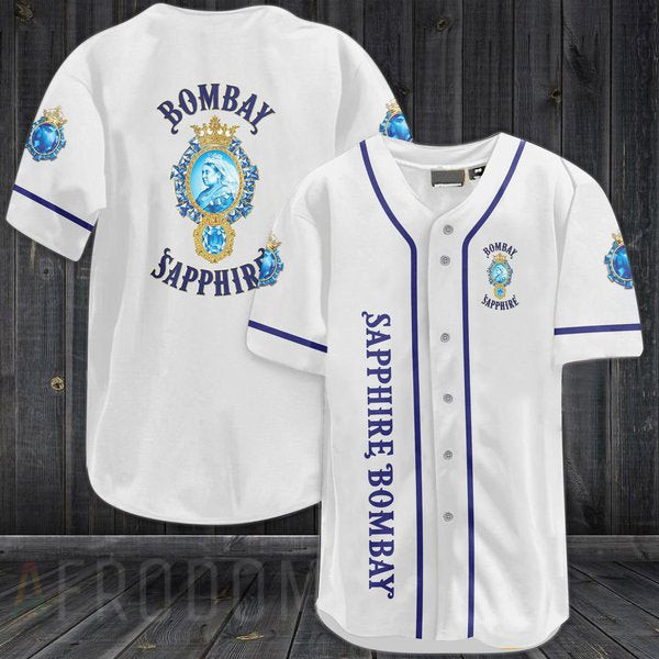 Buildercar - White Bombay Sapphire Baseball Jersey