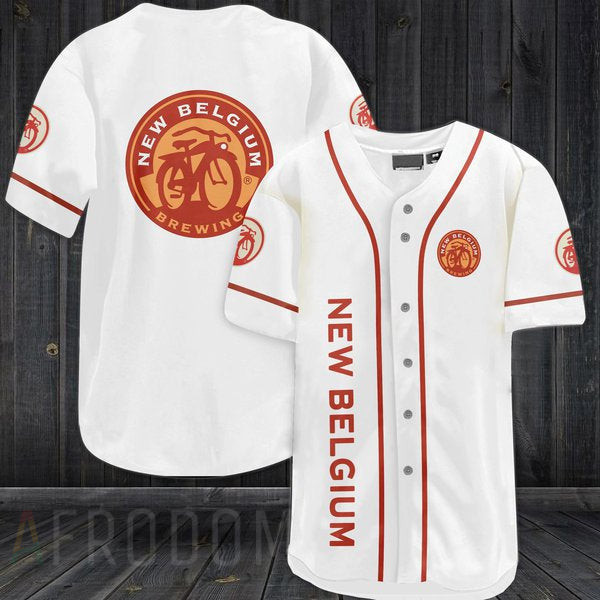 Buildercar - White New Belgium Baseball Jersey