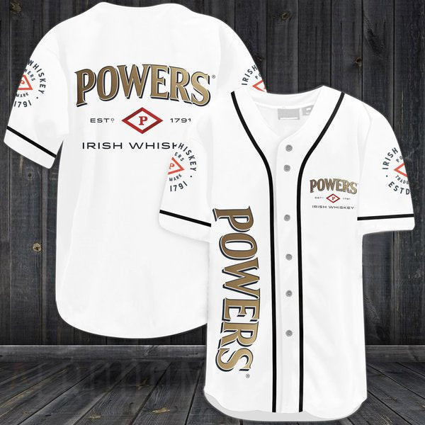 Buildercar - White Powers Irish Whiskey Baseball Jersey