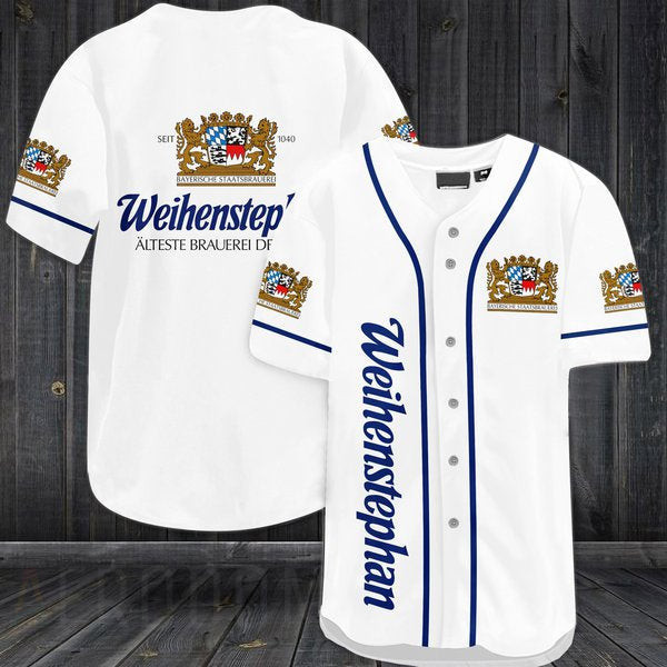 Buildercar - White Weihenstephaner Beer Baseball Jersey