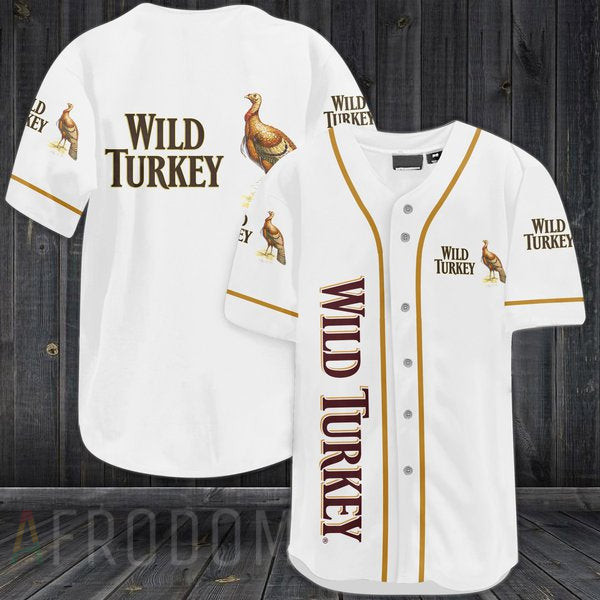 Buildercar - White Wild Turkey Baseball Jersey