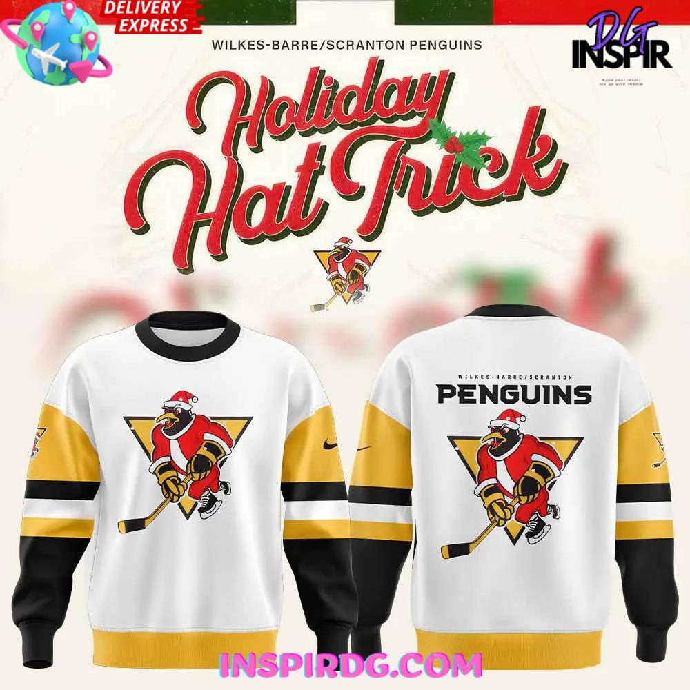 Buildercar - Wilkes-Barre/Scranton Penguins Holiday Hat Trick Sweatshirt Hoodie