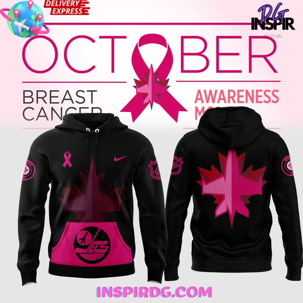 Buildercar - Winnipeg Jets NHL Crucial Catch Breast Cancer 2025 Sweatshirt Hoodie