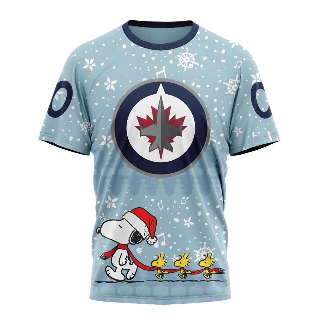 Buildercar - Winnipeg Jets Special Peanuts Christmas Design Style 402 NHL T-shirt