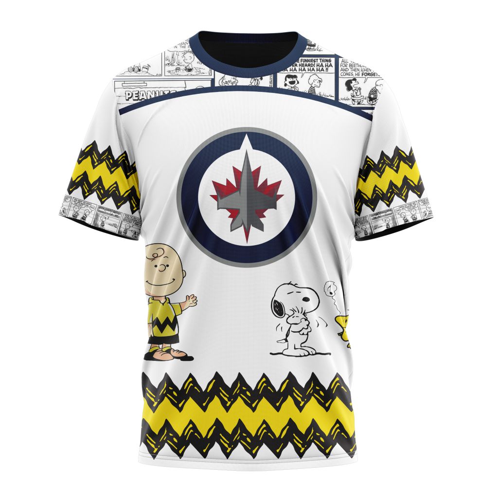 Buildercar - Winnipeg Jets Special Peanuts Design Style 302 NHL T-shirt