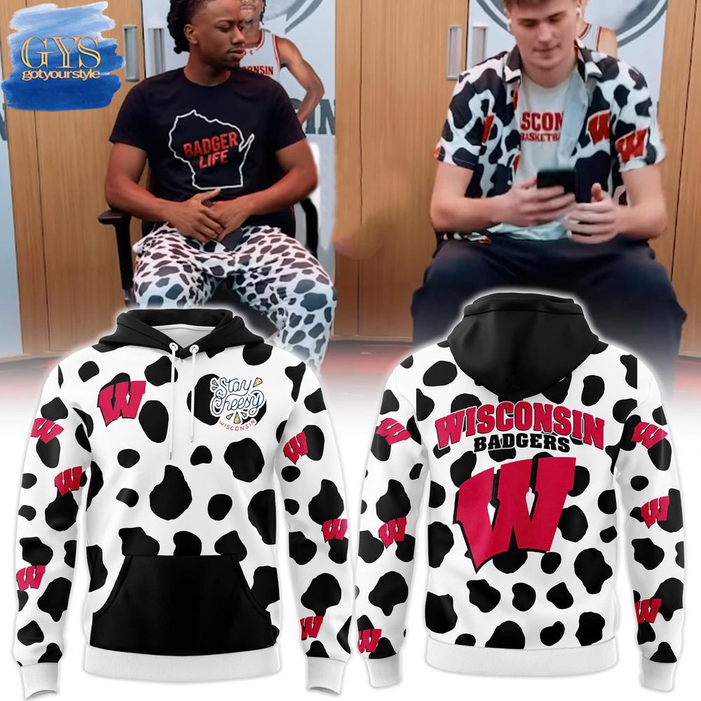 Buildercar - Wisconsin Badgers Dairy Cow Hoodie