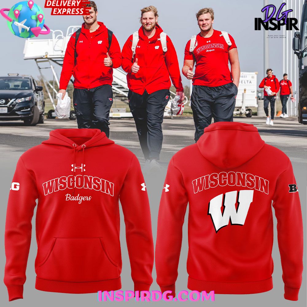 Buildercar - Wisconsin Badgers Football Under Armour 2025 Sweatshirt Hoodie